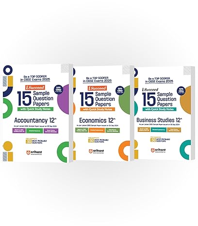 CBSE i-Succeed Sample Question Papers for Class 12th| Accountancy, Economics & Business Studies| Set of 3 books
